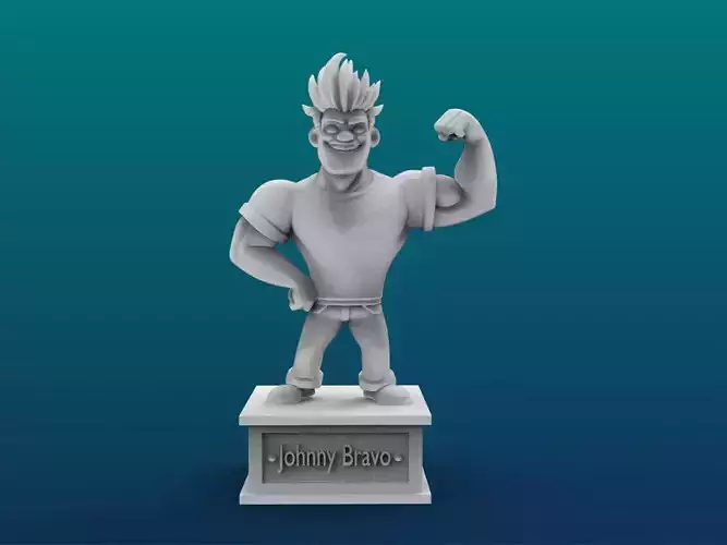 Johnny Bravo Cartoon Figure Print 3D Printer