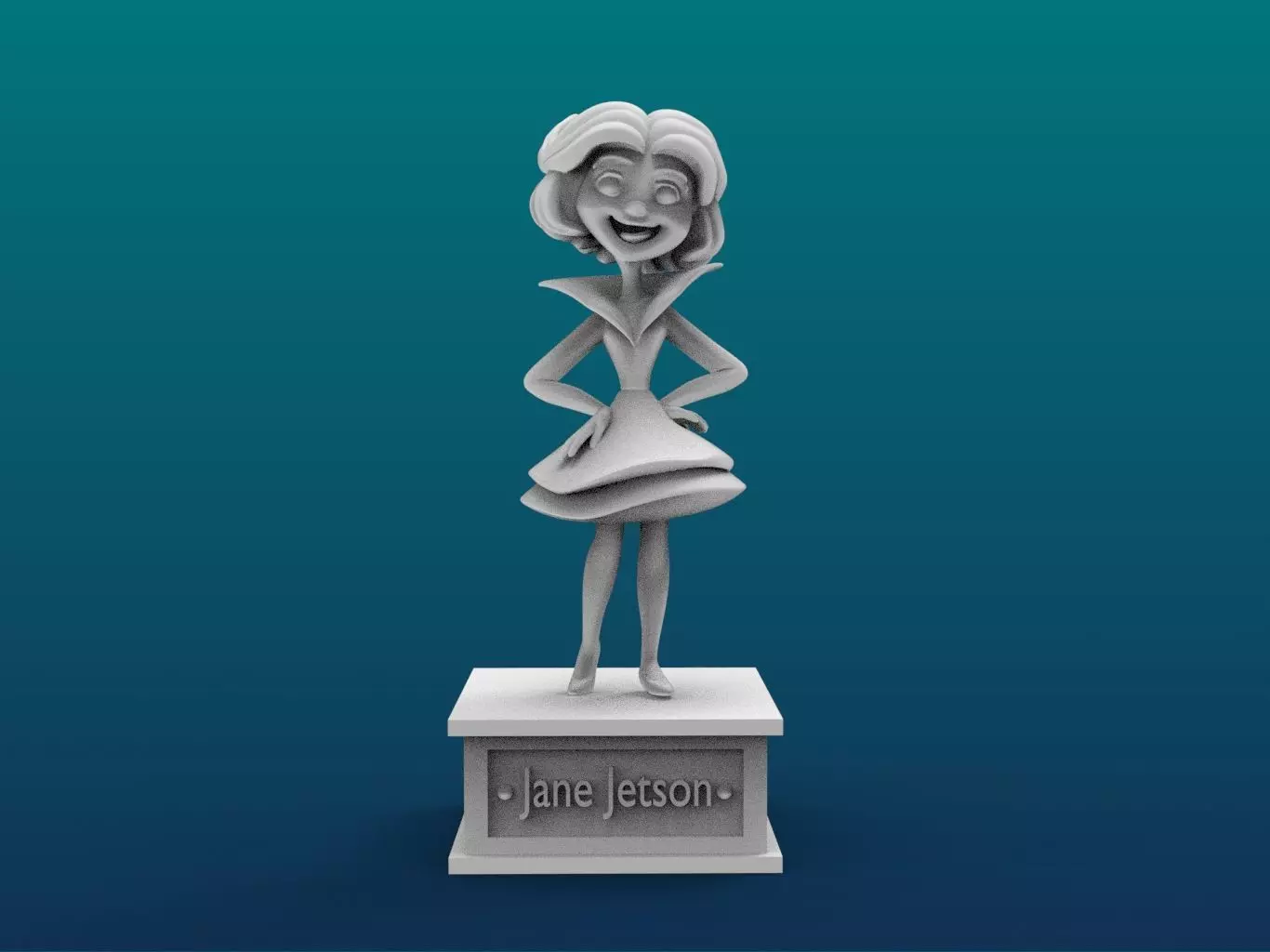 Jane Jetson Cartoon Figure Print 3D Printer 3D print model