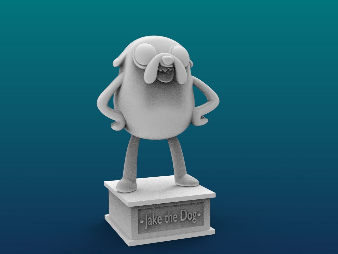 Jake the Dog Cartoon Figure Print 3D Printer 3D print model_1