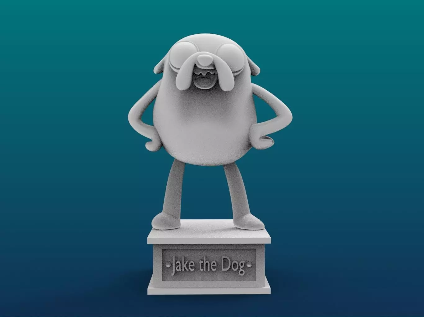 Jake the Dog Cartoon Figure Print 3D Printer 3D print model_0