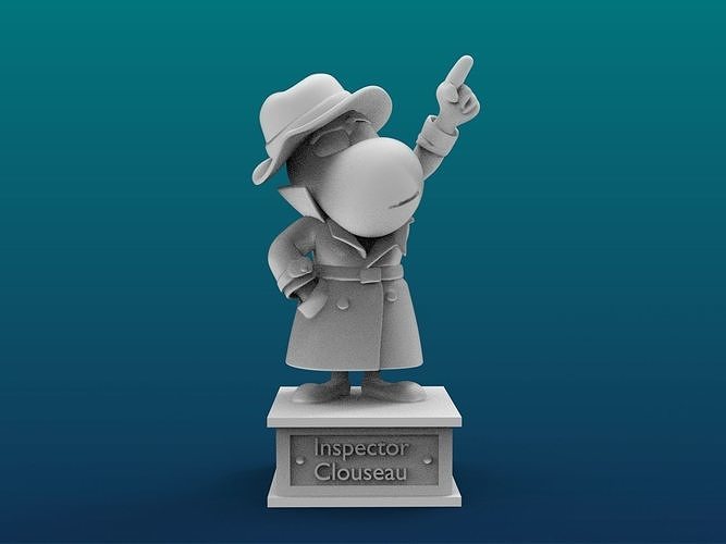 Inspector Clouseau Cartoon Figure Print 3D Printer 3D print model