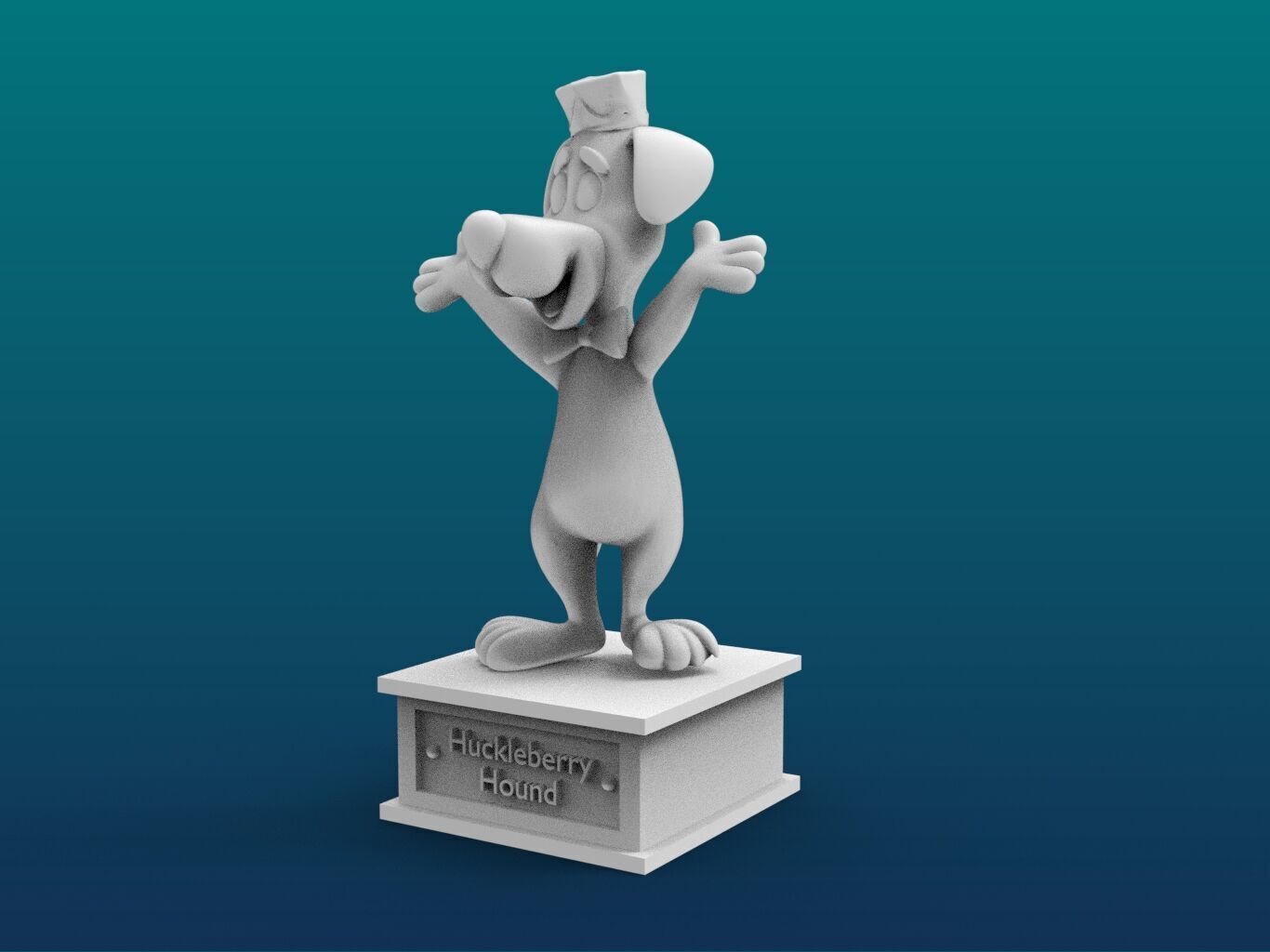 Huckleberry Hound Cartoon Figure Print 3D Printer 3D print model_2