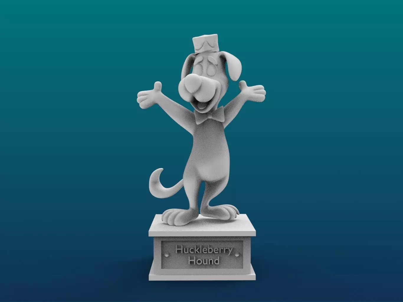 Huckleberry Hound Cartoon Figure Print 3D Printer 3D print model_0