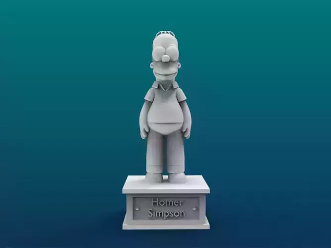 Homer Simpson Cartoon Figure Print 3D Printer