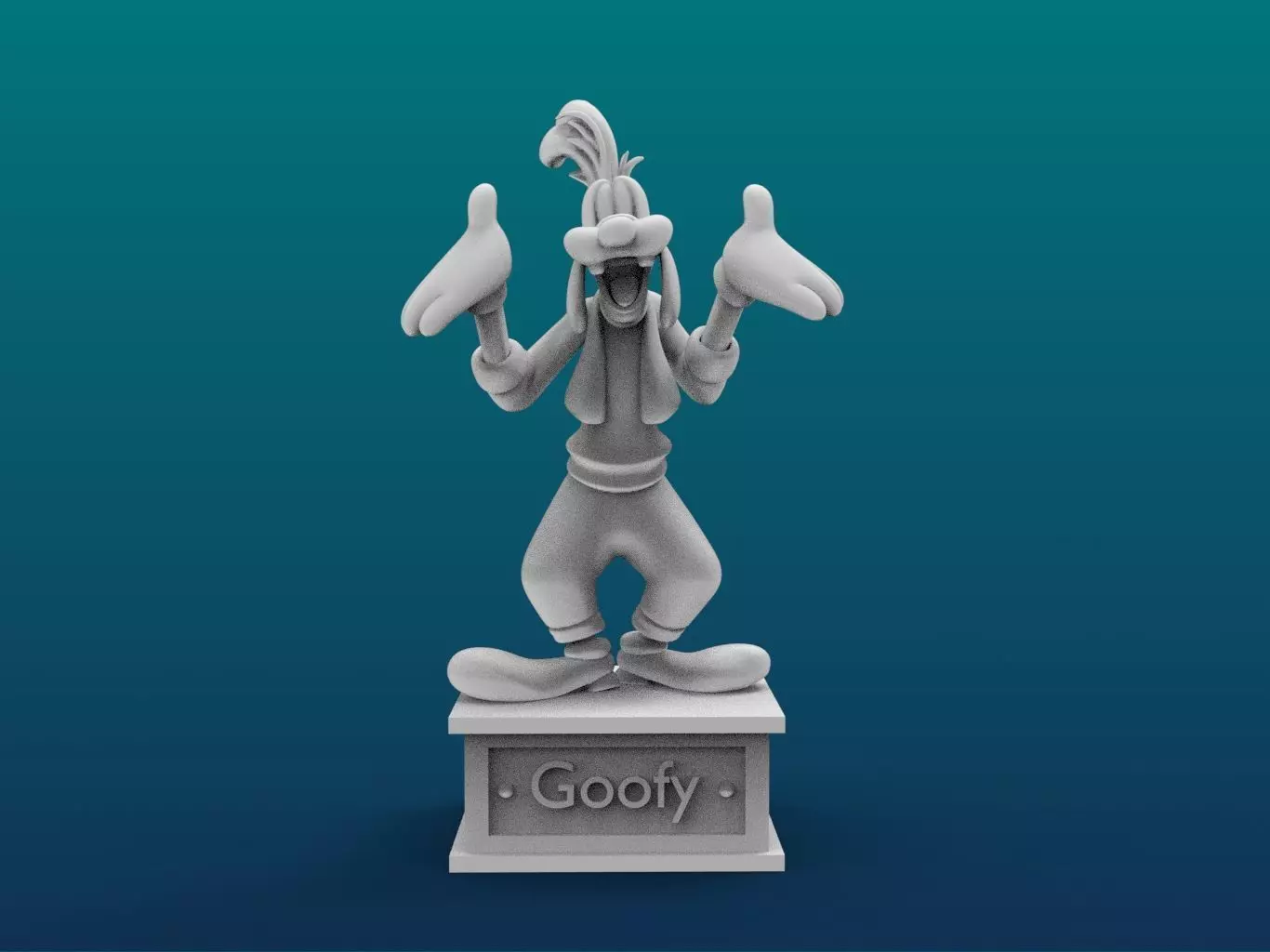 Goofy Cartoon Figure Print 3D Printer 3D print model