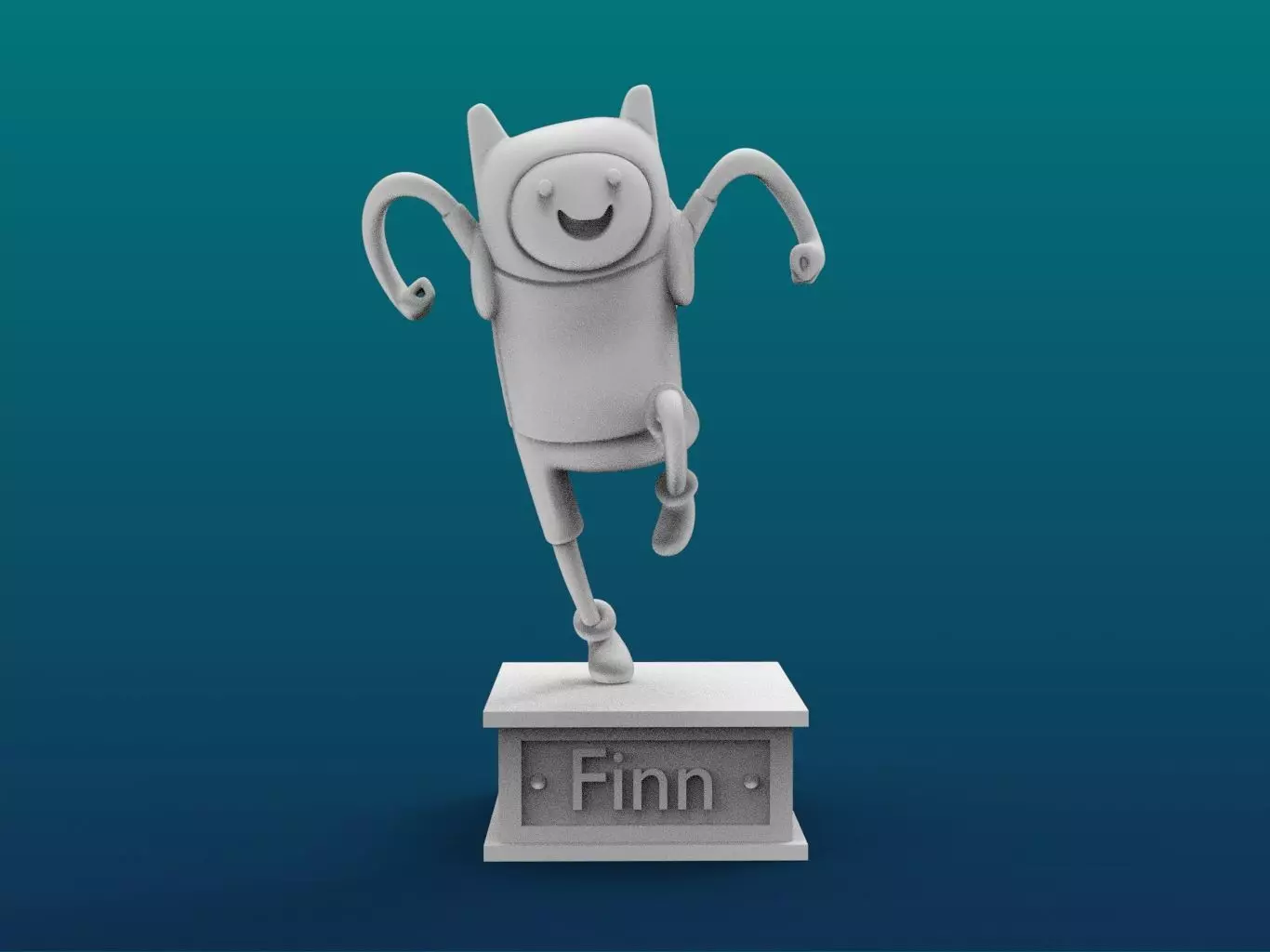 Finn Cartoon Figure Print 3D Printer 3D print model
