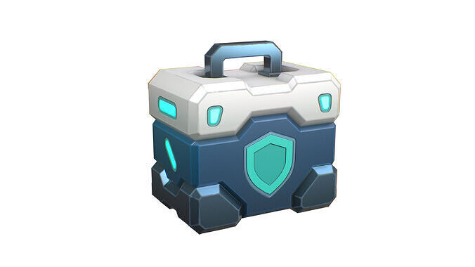  Stylized Armor Crate  Game Ready Low Poly 3D Model Low-poly 3D model