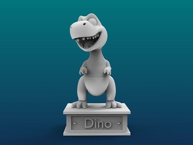 Dino Cartoon Figure Print 3D Printer 3D print model