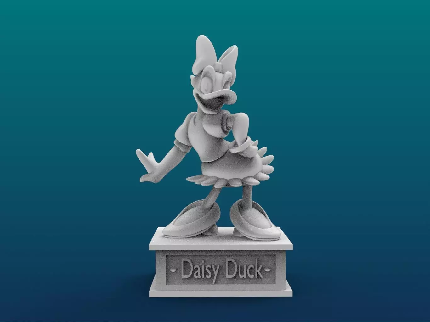 Daisy Duck Cartoon Figure Print 3D Printer 3D print model