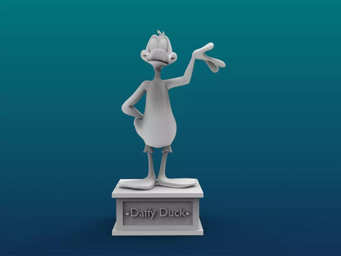 Daffy Duck Cartoon Figure Print 3D Printer 3D print model