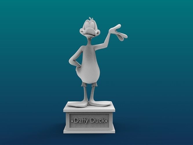 Daffy Duck Cartoon Figure Print 3D Printer 3D print model