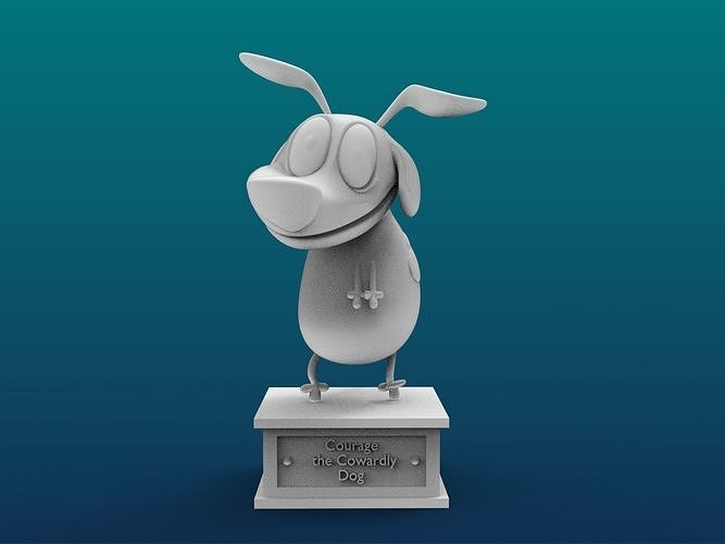 Courage the Cowardly Dog Cartoon Figure Print 3D Printer 3D print model