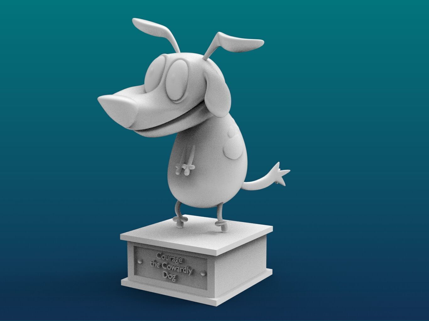 Courage the Cowardly Dog Cartoon Figure Print 3D Printer 3D print model_2