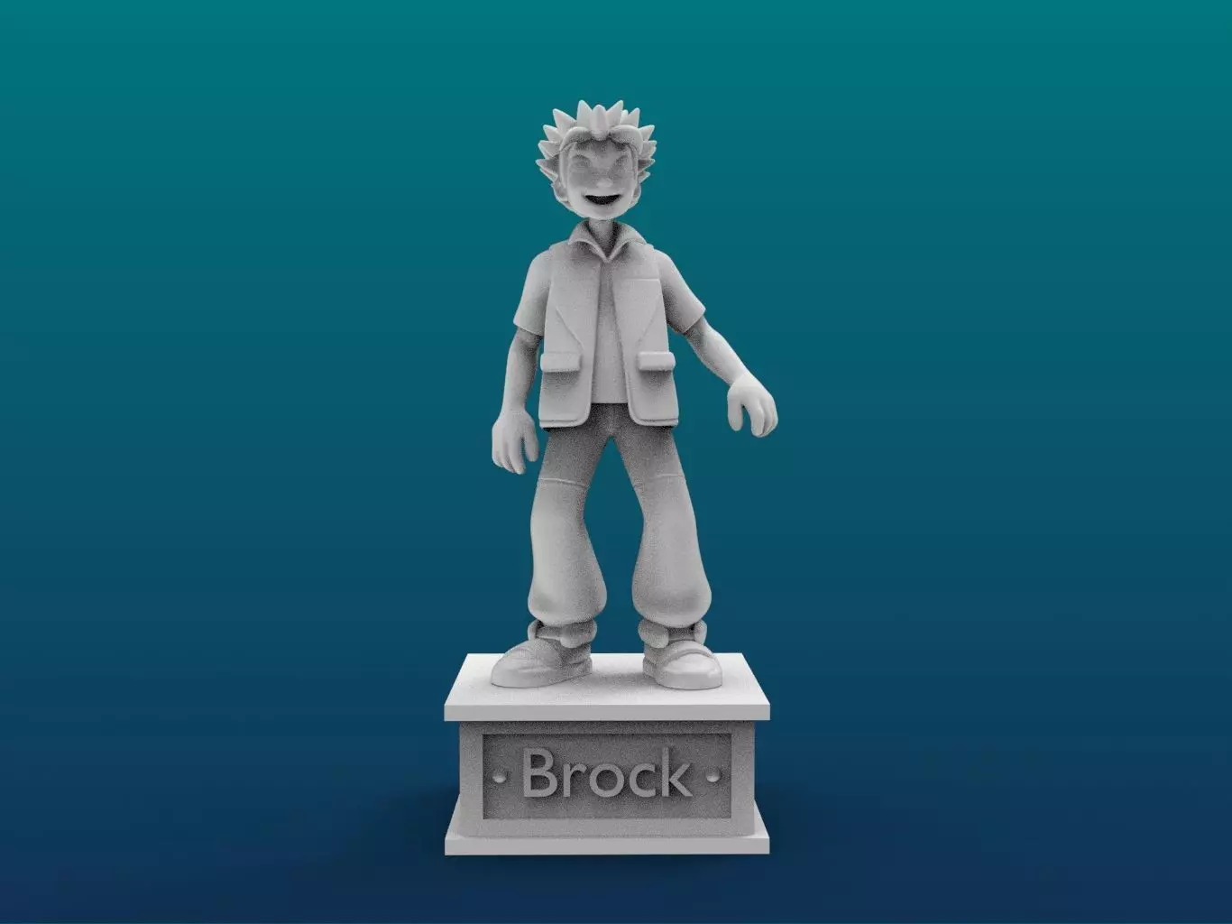 Brock Cartoon Figure Print 3D Printer 3D print model