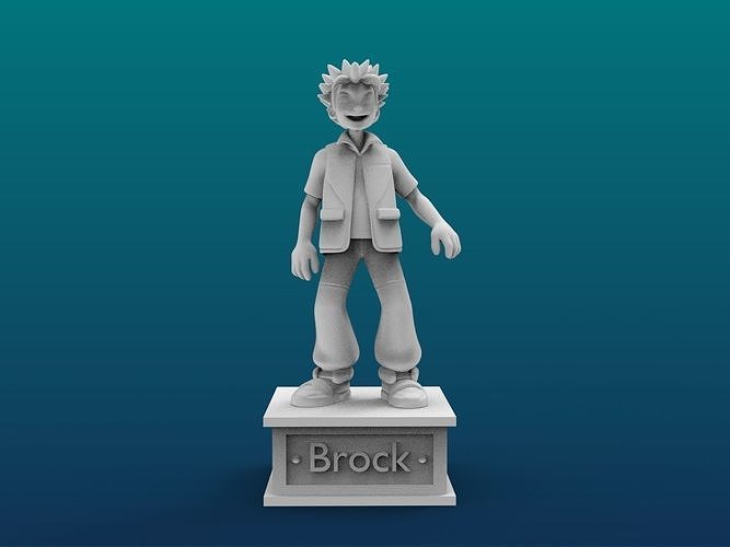 Brock Cartoon Figure Print 3D Printer 3D print model