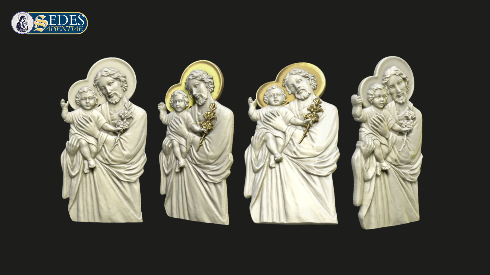 St Joseph and Child Jesus - Catholic Art 3D print model_3