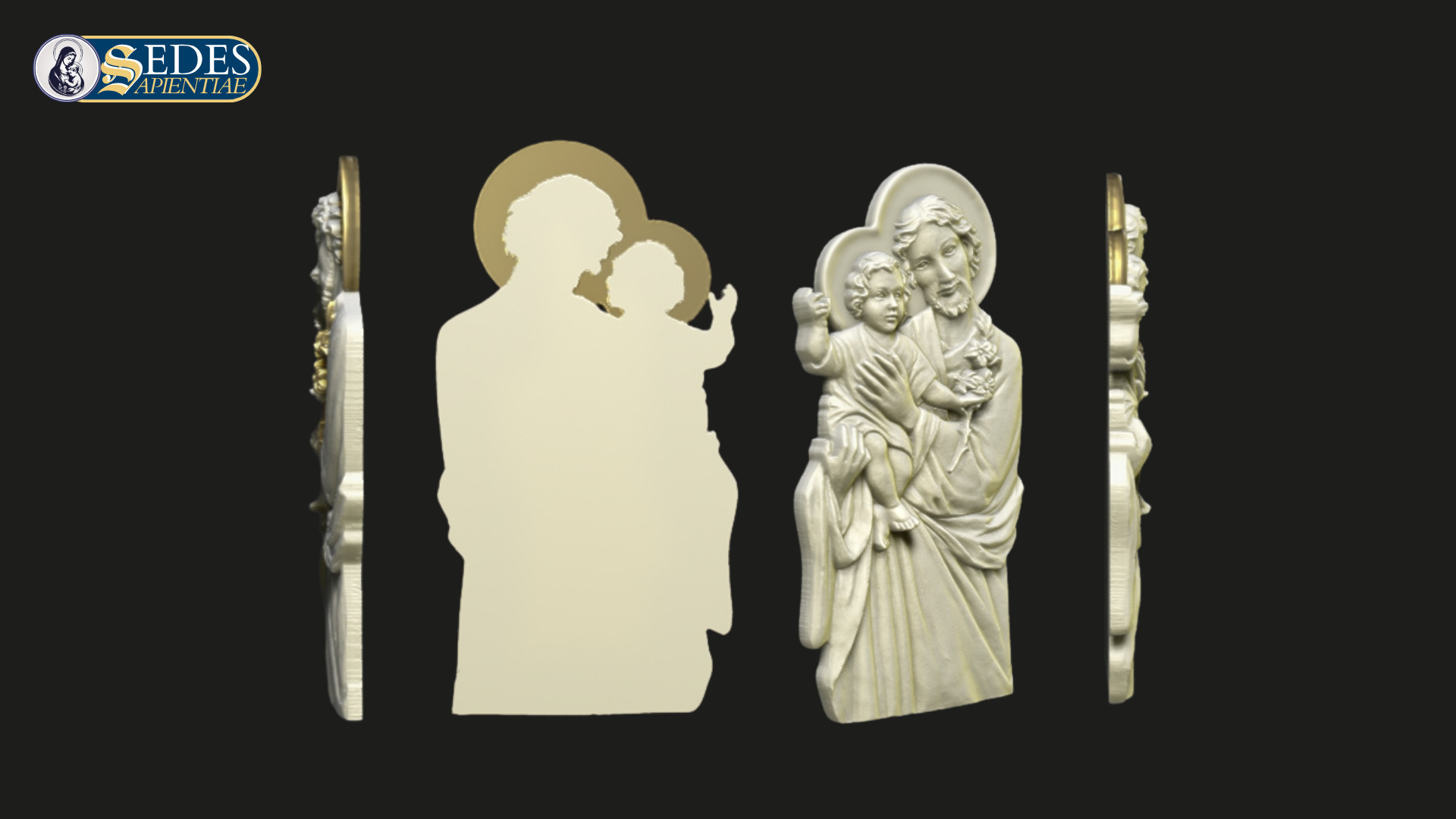 St Joseph and Child Jesus - Catholic Art 3D print model_5