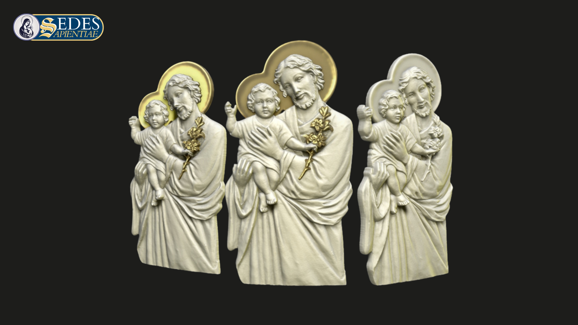 St Joseph and Child Jesus - Catholic Art 3D print model_2