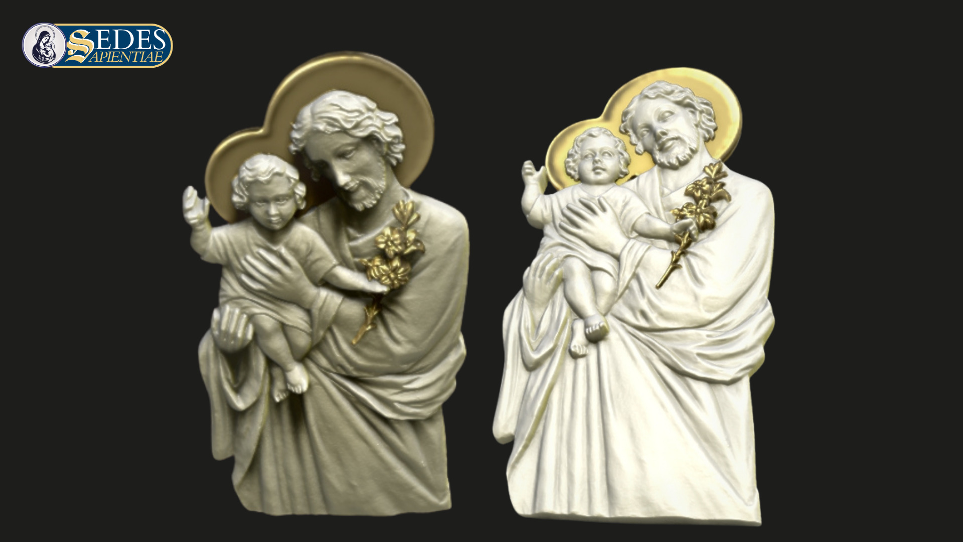 St Joseph and Child Jesus - Catholic Art 3D print model_4
