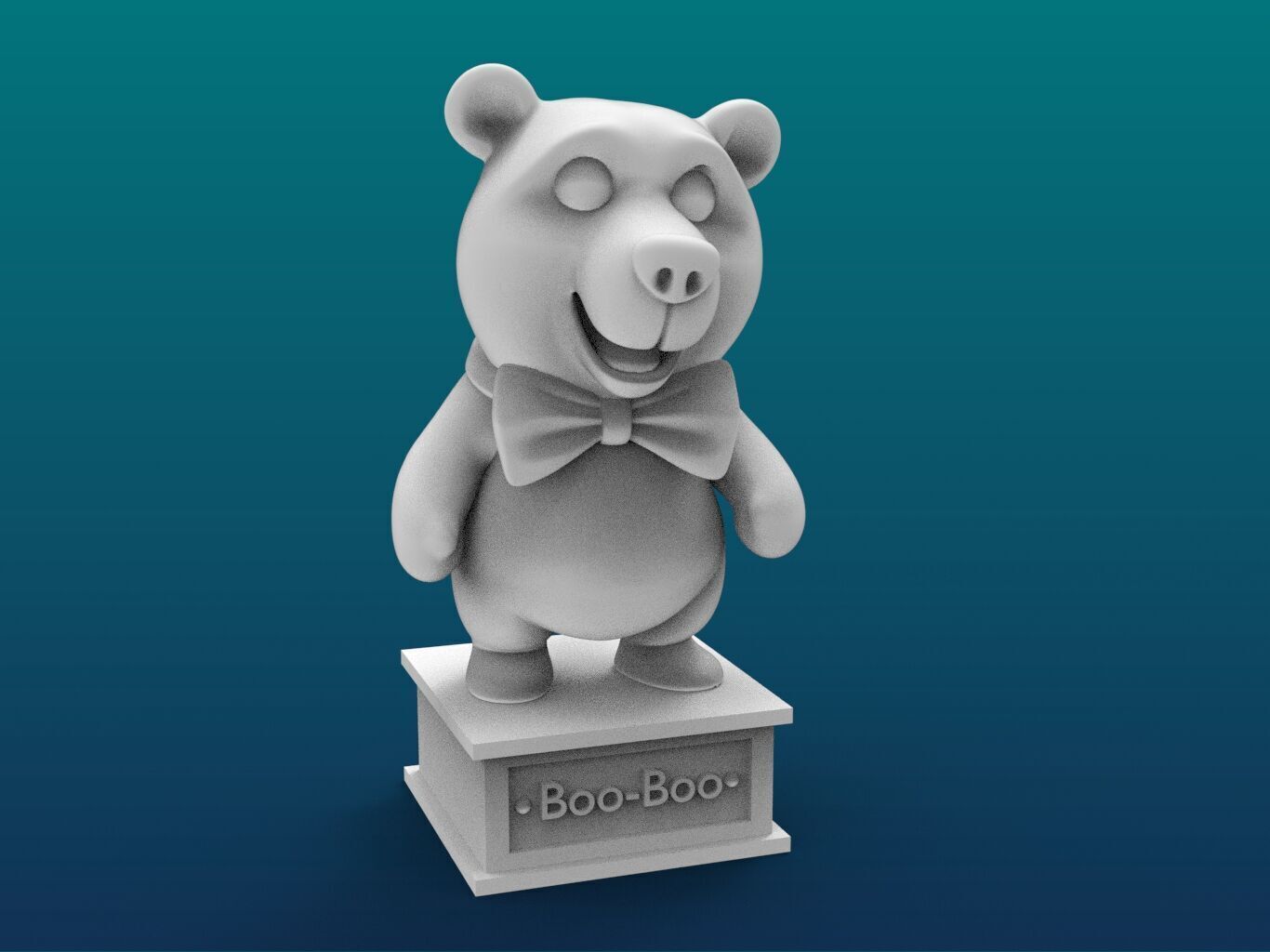 Boo-Boo Cartoon Figure Print 3D Printer 3D print model_1