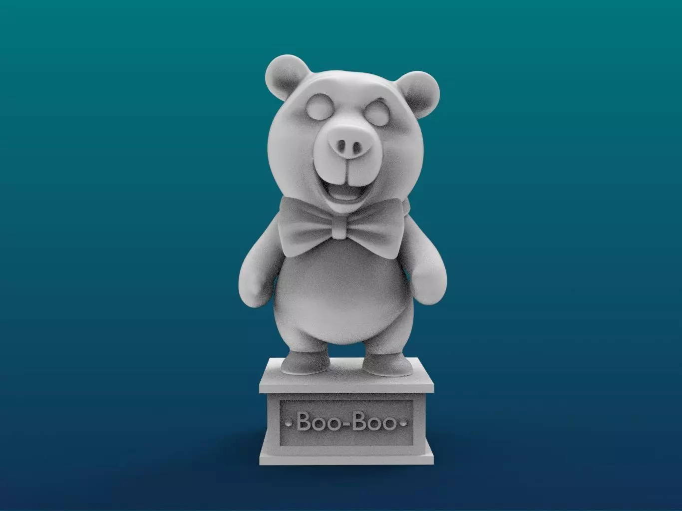 Boo-Boo Cartoon Figure Print 3D Printer 3D print model_0