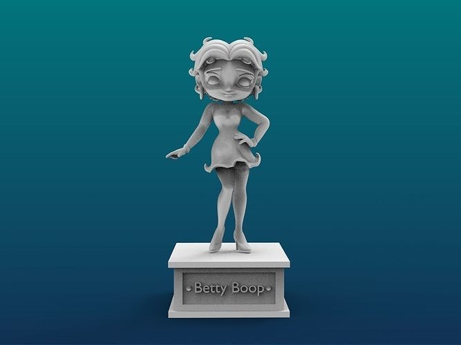 Betty Boop Cartoon Figure Print 3D Printer 3D print model