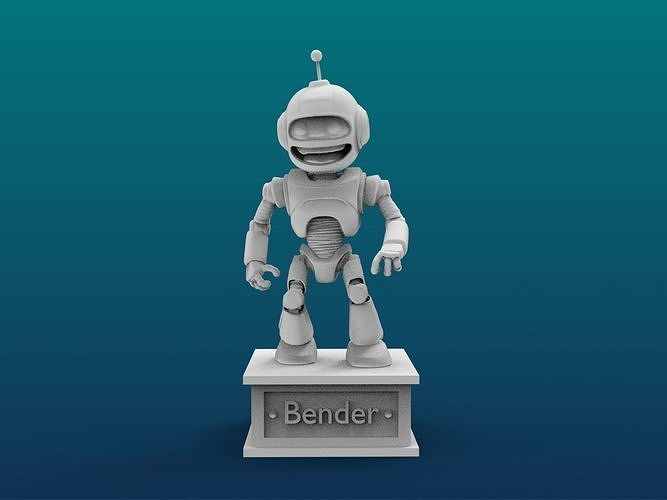 Bender Cartoon Figure Print 3D Printer 3D print model