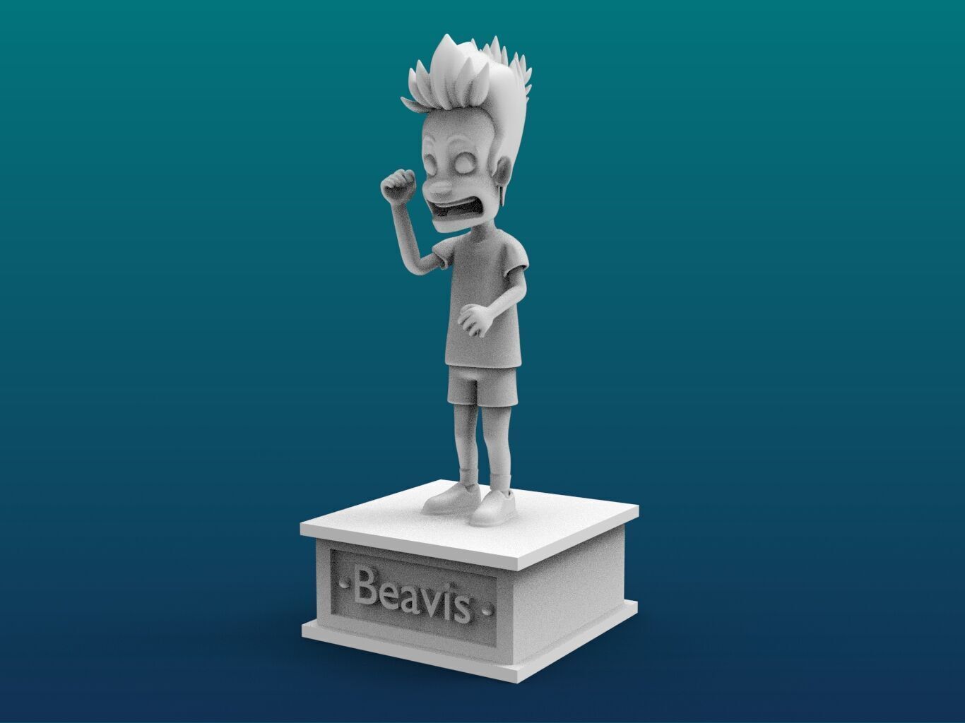 Beavis Cartoon Figure Print 3D Printer 3D print model_2