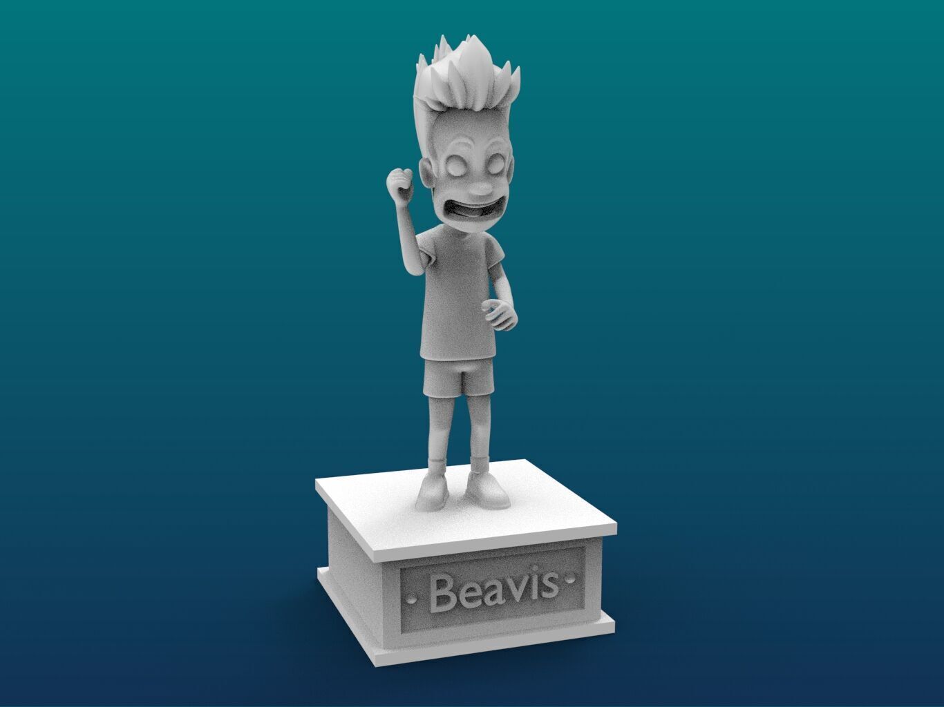 Beavis Cartoon Figure Print 3D Printer 3D print model_1