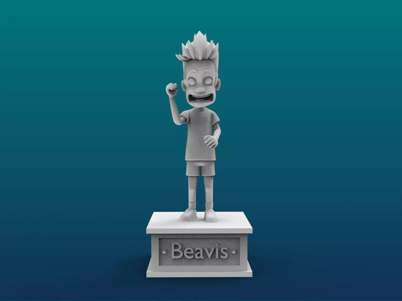 Beavis Cartoon Figure Print 3D Printer 3D print model_0