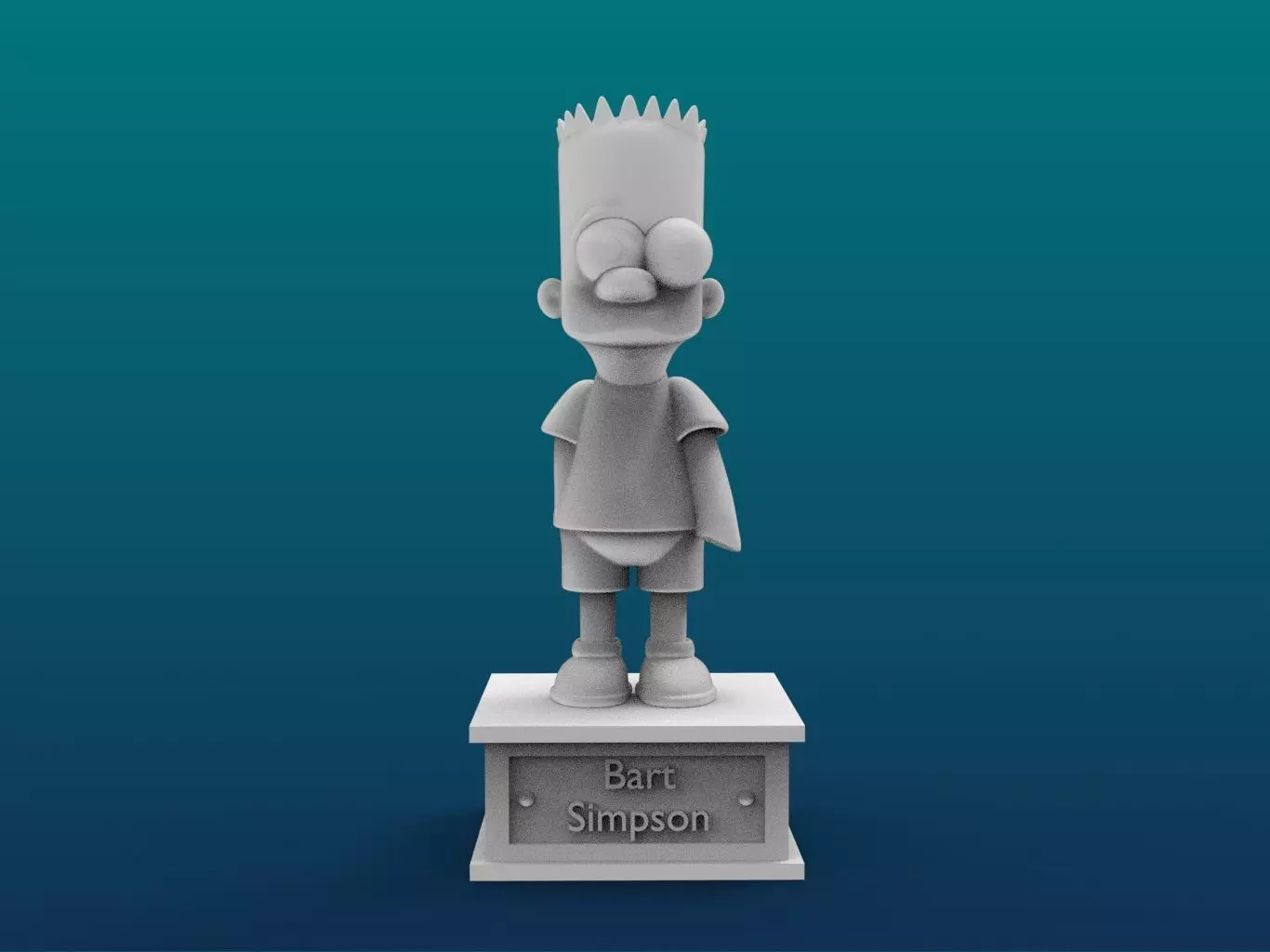 Bart Simpson Cartoon Figure Print 3D Printer 3D print model
