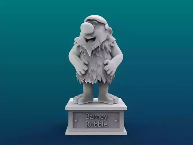 Barney Rubble Cartoon Figure Print 3D Printer 3D print model