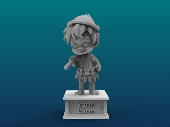 Bamm-Bamm Cartoon Figure Print 3D Printer 3D print model