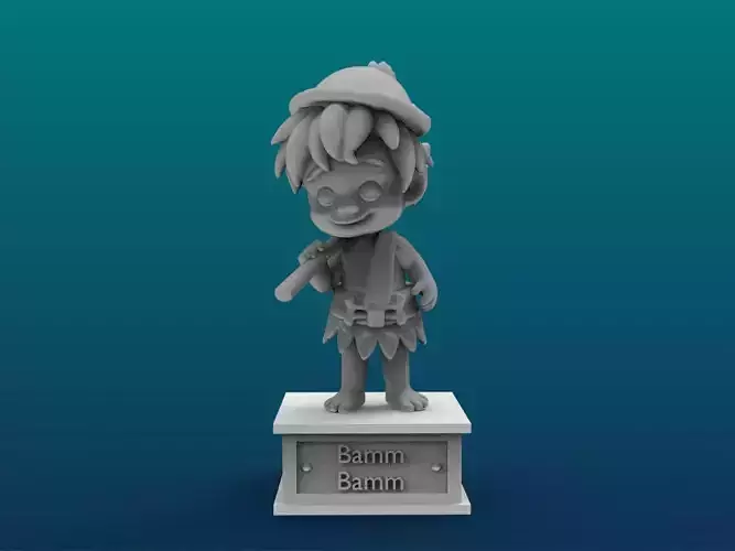 Bamm-Bamm Cartoon Figure Print 3D Printer