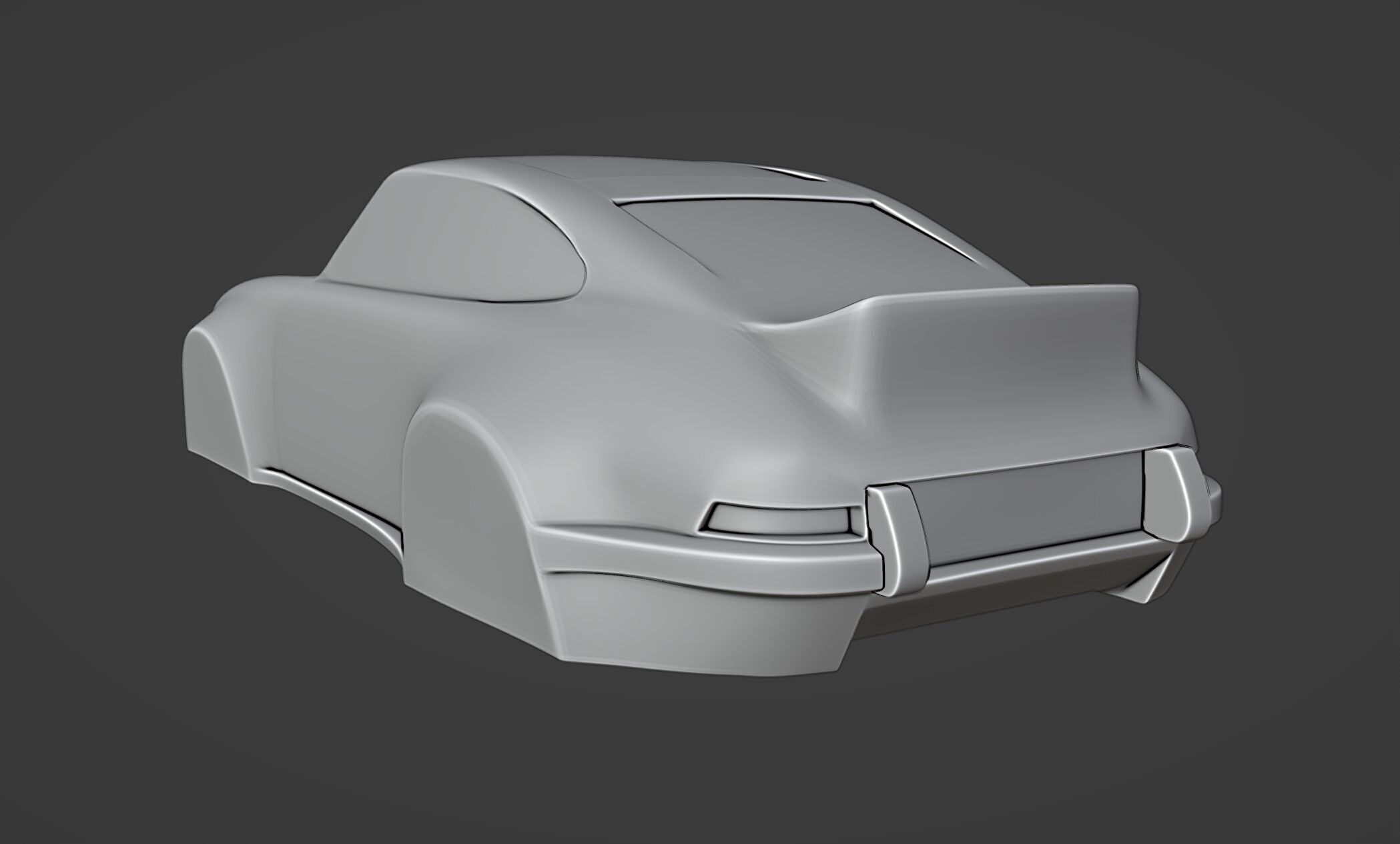 Porsche Singer 911 Speedform Stylized 3D print model_3