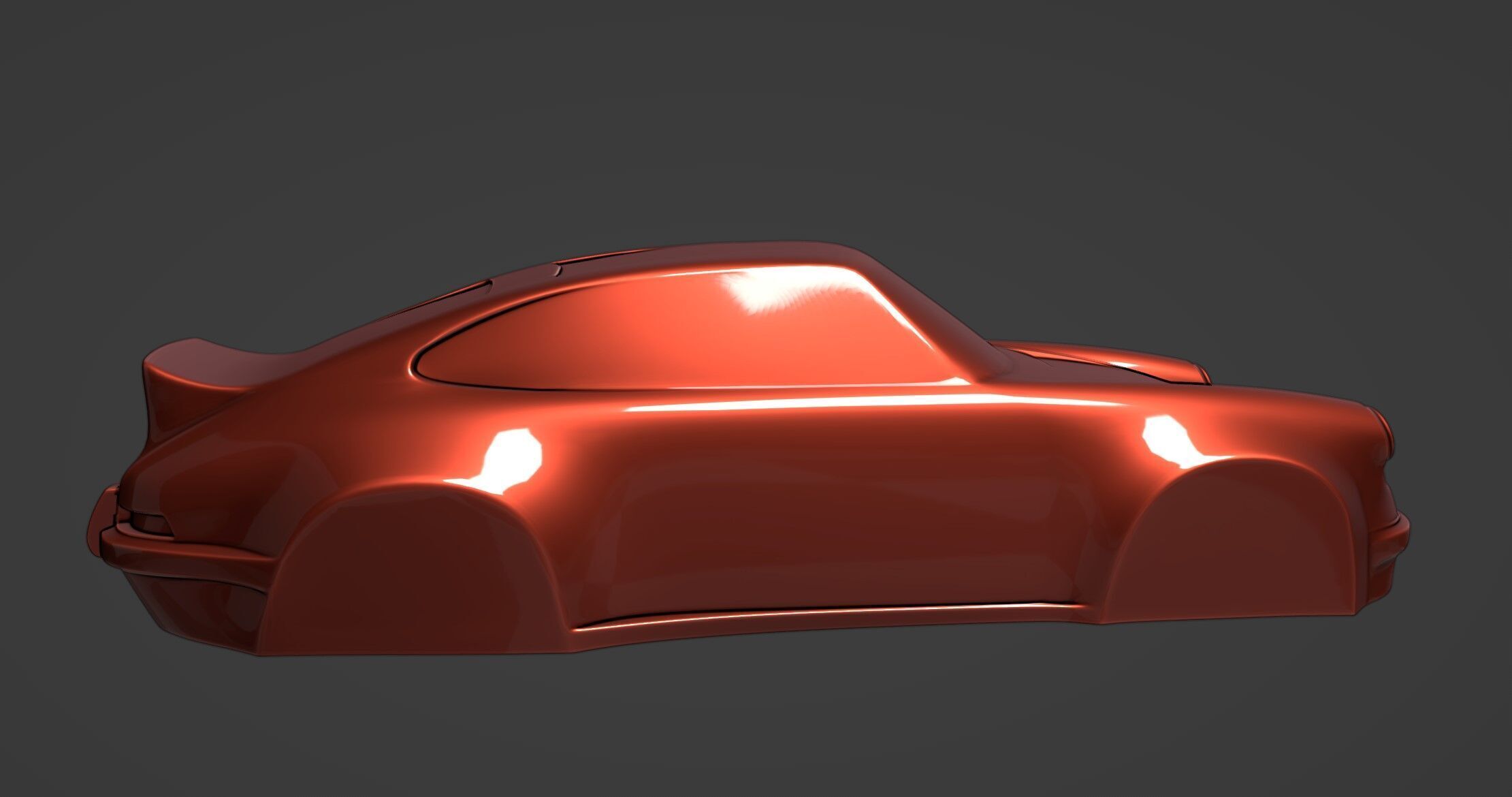 Porsche Singer 911 Speedform Stylized 3D print model_7