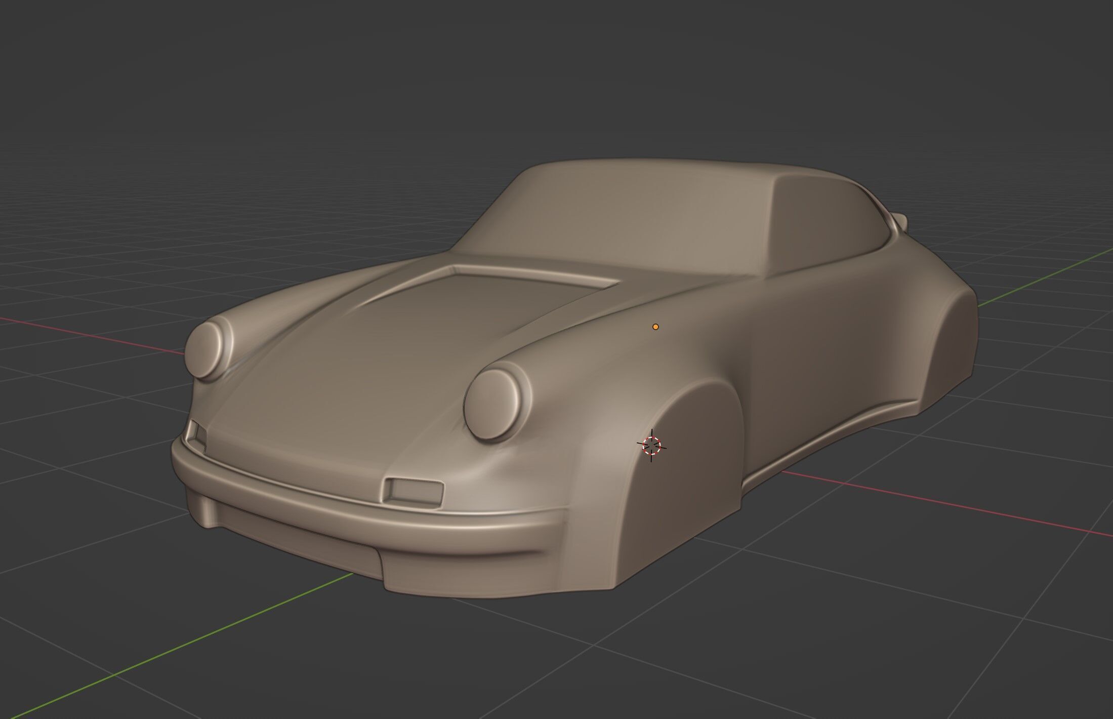Porsche Singer 911 Speedform Stylized 3D print model_2