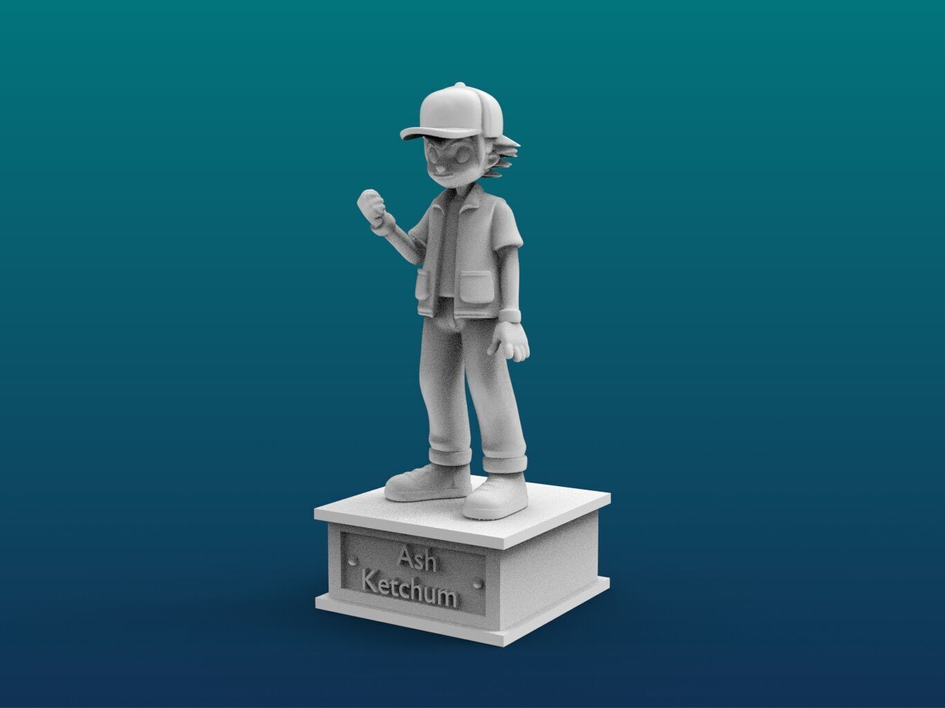 Ash Ketchum Cartoon Figure Print 3D Printer 3D print model_2