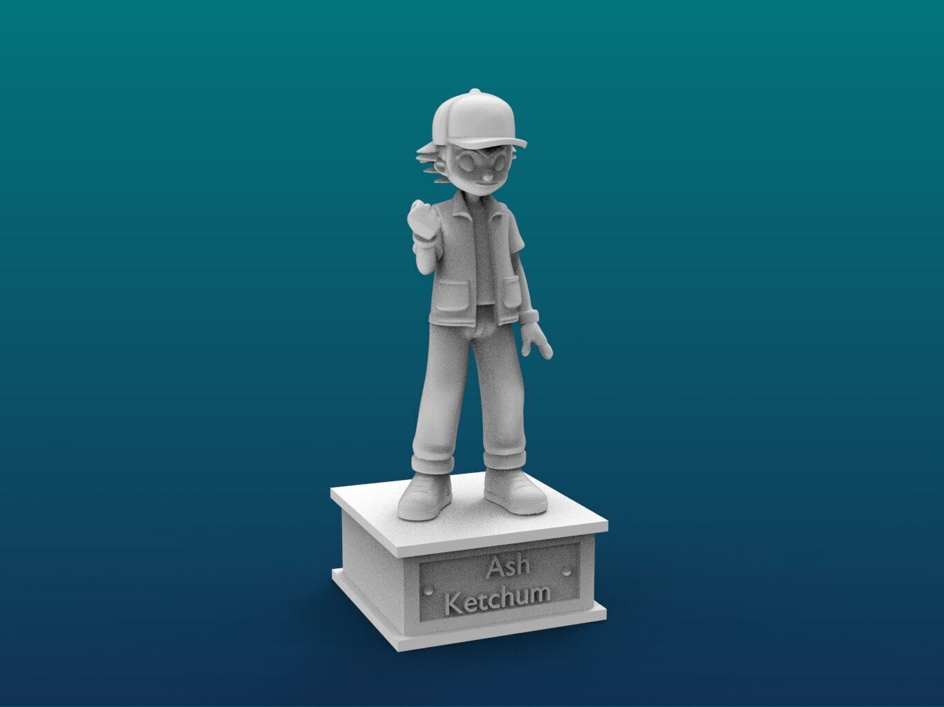 Ash Ketchum Cartoon Figure Print 3D Printer 3D print model_1