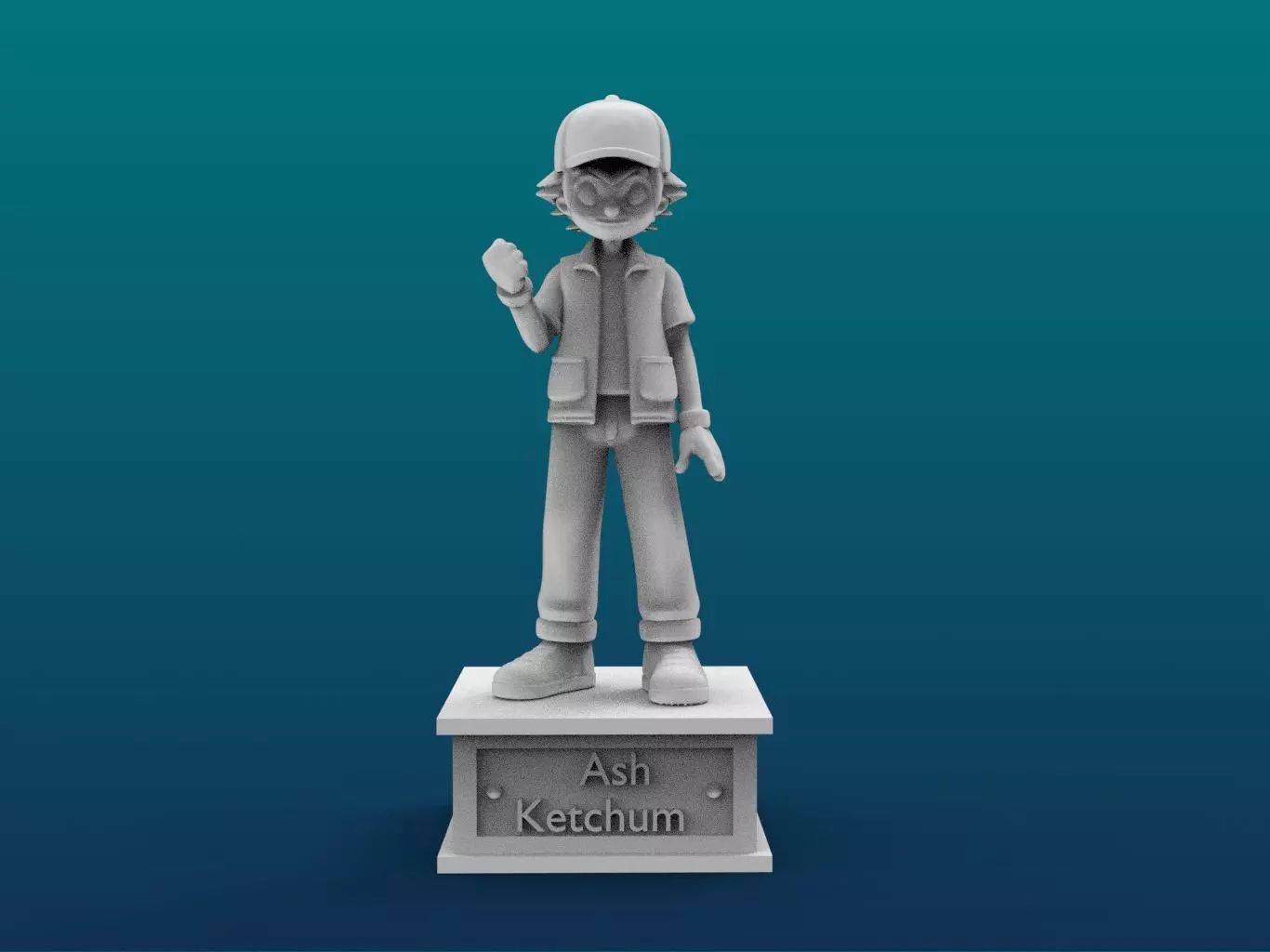 Ash Ketchum Cartoon Figure Print 3D Printer 3D print model_0