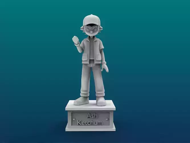 Ash Ketchum Cartoon Figure Print 3D Printer