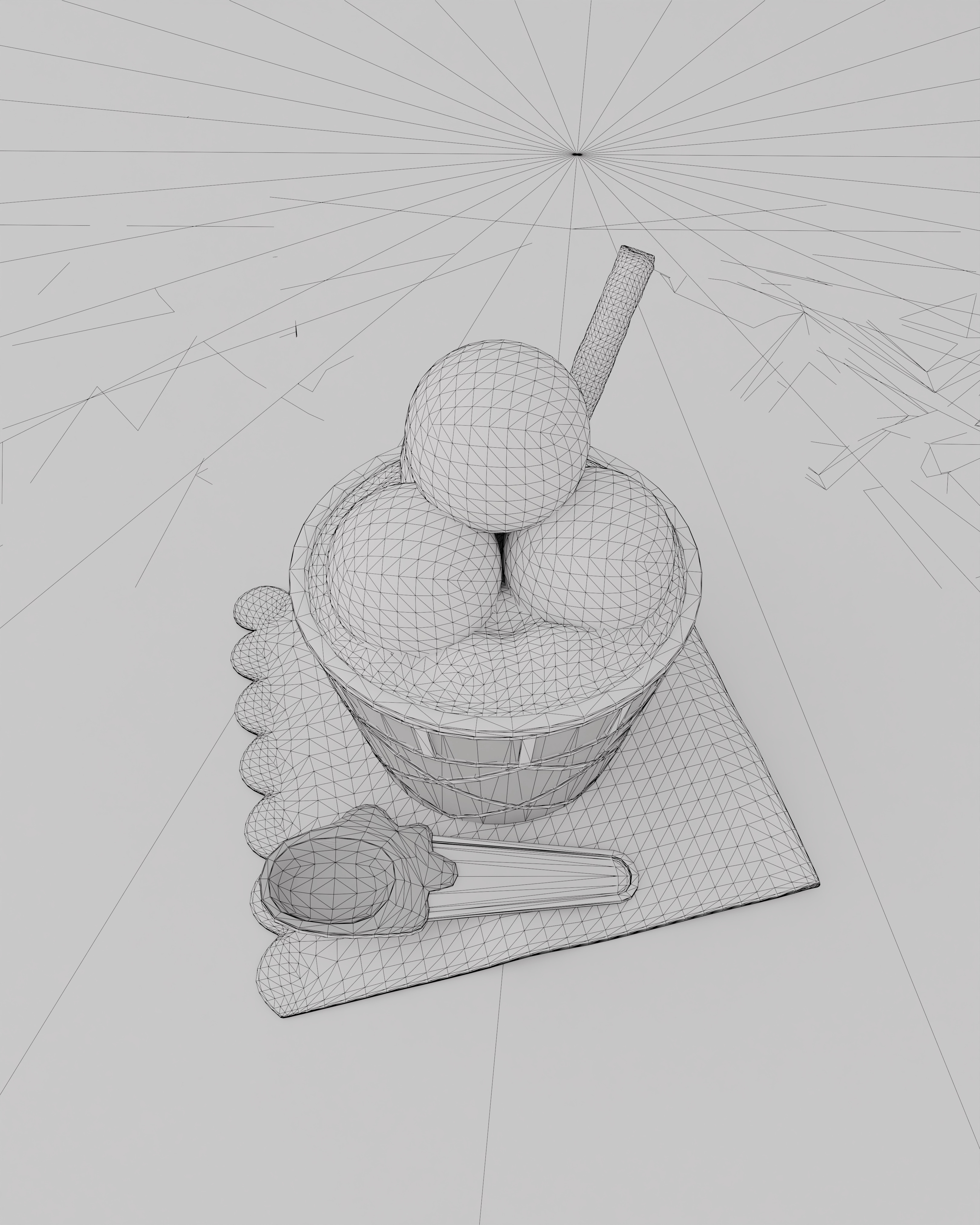 Ice Cream Shop Blender Scene 3D model_7