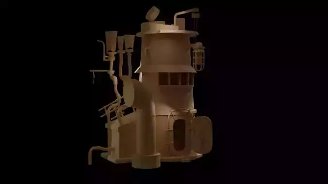 House stylized basemesh cartoon lowpoly