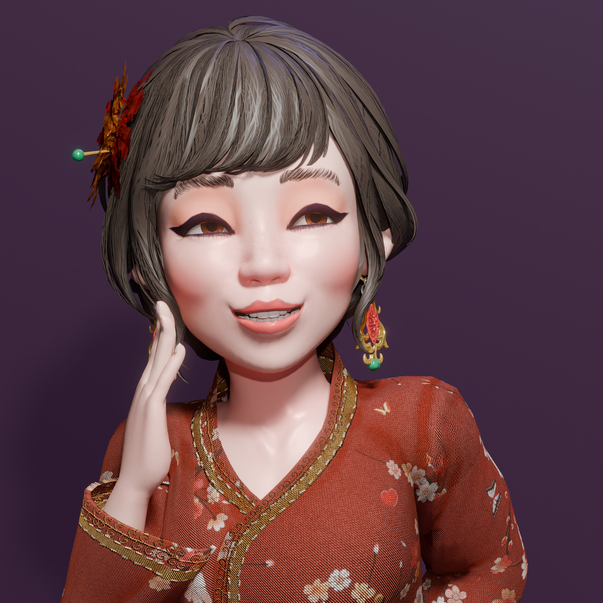 The Fa Family Stylized RPG Characters and Village World Pack Low-poly 3D model_11