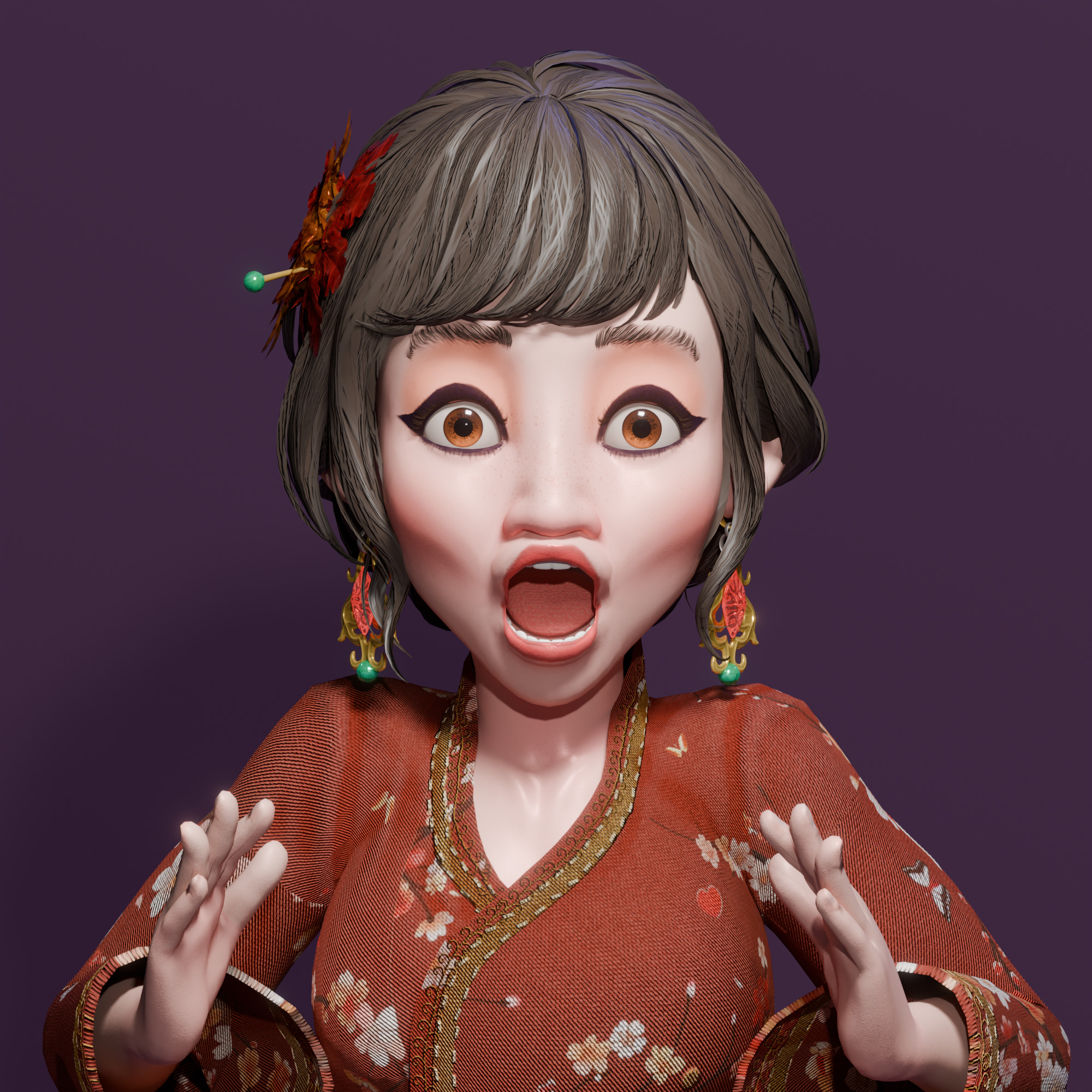 The Fa Family Stylized RPG Characters and Village World Pack Low-poly 3D model_16