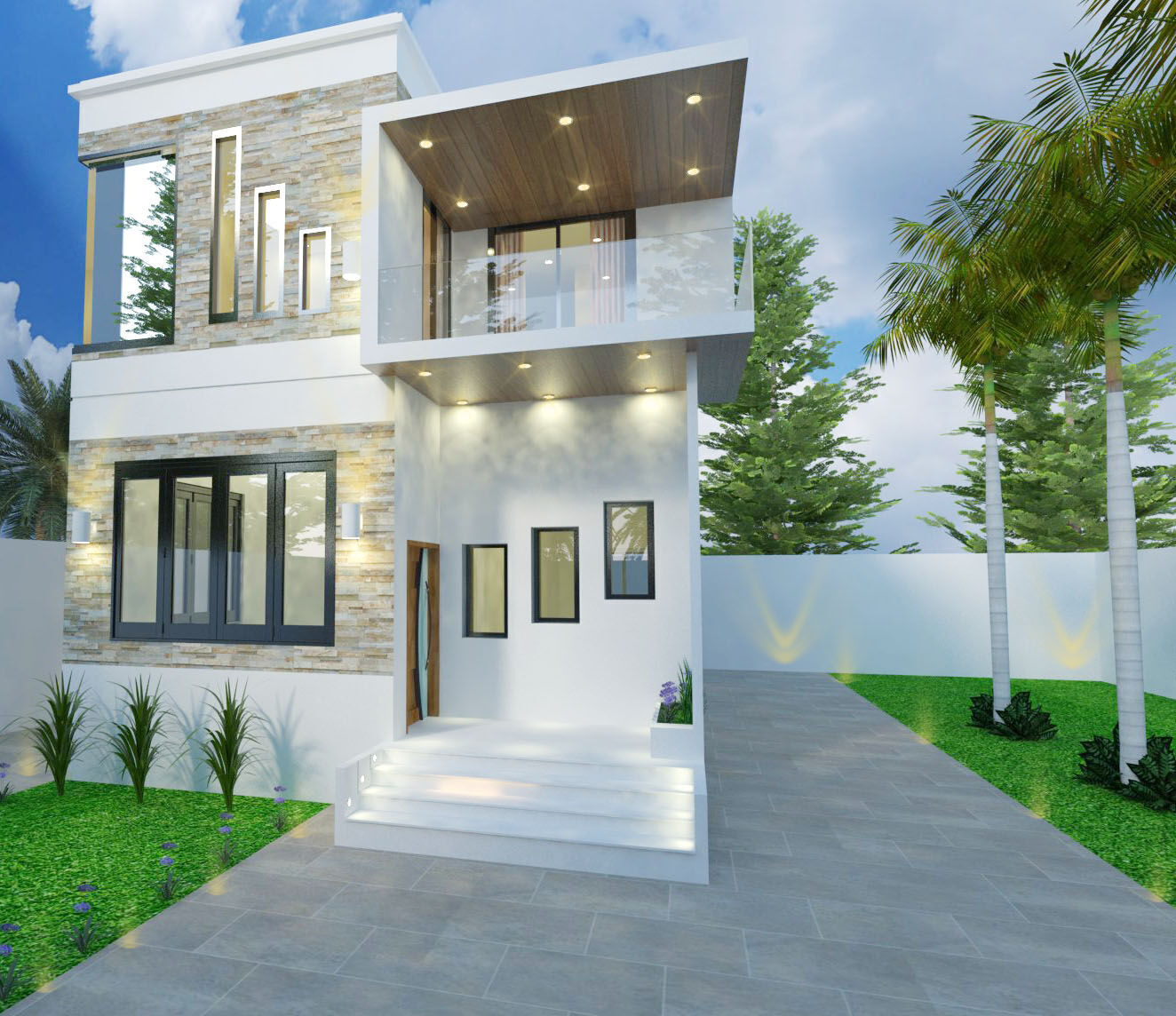 Minimal Modern House Design Project A101 SketchUp DWG 3D model_3