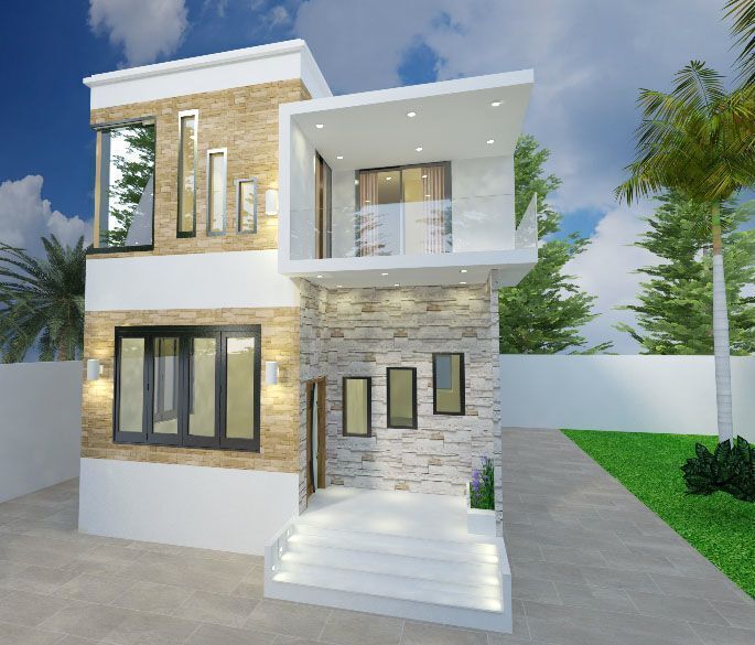 Minimal Modern House Design Project A101 SketchUp DWG 3D model_2
