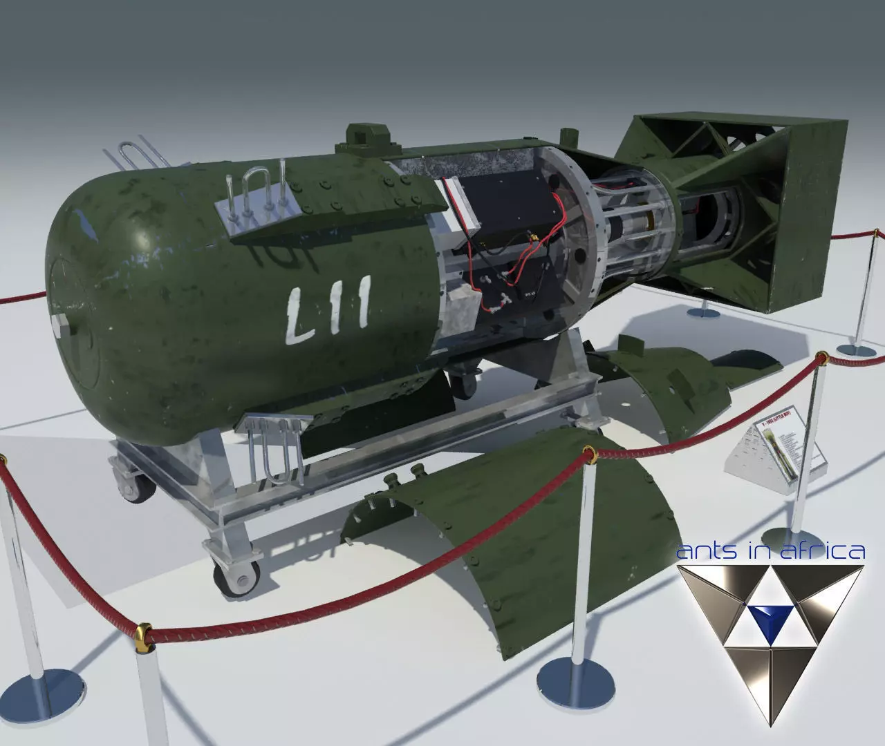 Atomic bomb Little Boy 3D model_0