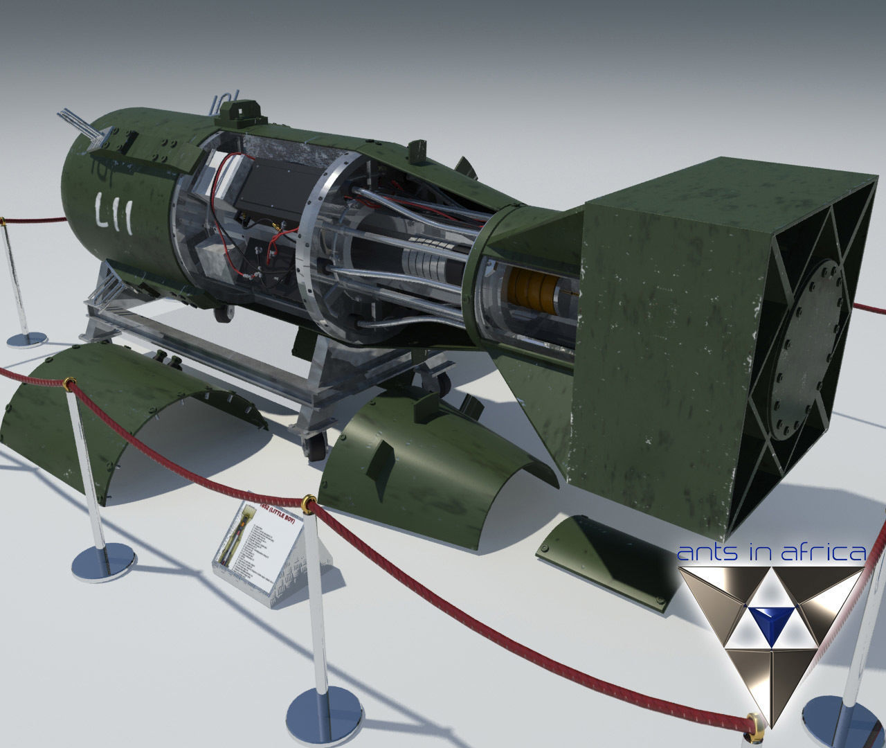 Atomic bomb Little Boy 3D model_1