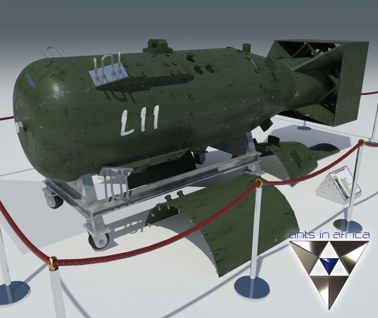 Atomic bomb Little Boy 3D model_2